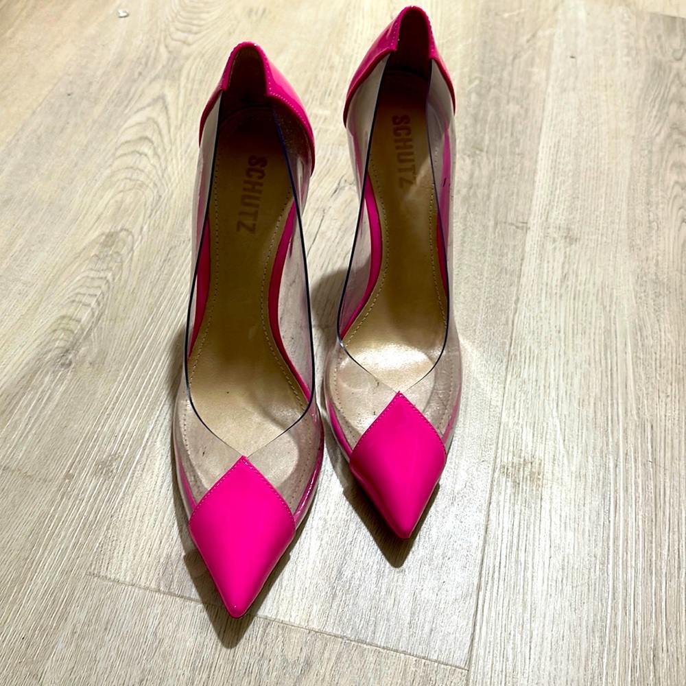 💕 SCHUTZ 8.5 pink and pvc pumps